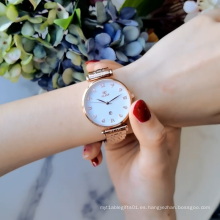 5866 OLEVS, reloj de pulsera de moda para mujer, hermoso vestido, reloj de cuarzo, función resistente al agua, reloj analógico de reserva de energía para mujer